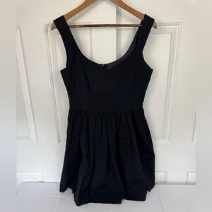 AQUA Black Sleeveless‎ Fit and Flare Square Neck Dress Size Large
